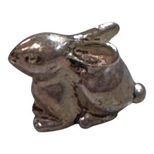 Sterling Silver Miniature Bunny Figurine 13g Collectible Animal Sculpture Easter
